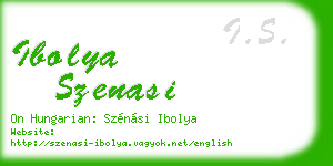 ibolya szenasi business card