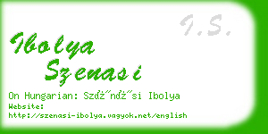 ibolya szenasi business card